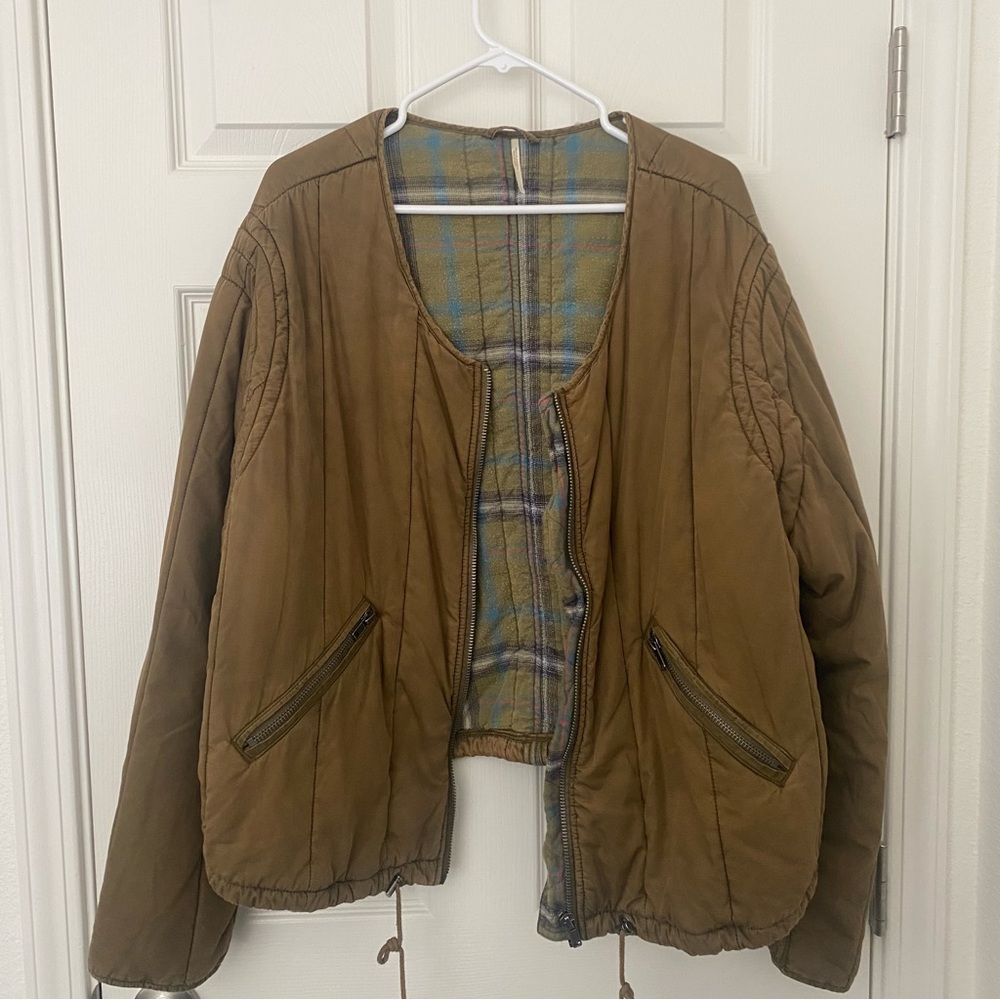 Free People Plaid Quilted Jacket - Picture 3 of 11